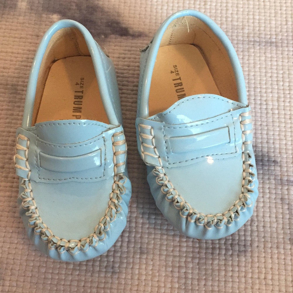 Trumpette Baby Blue moccasins